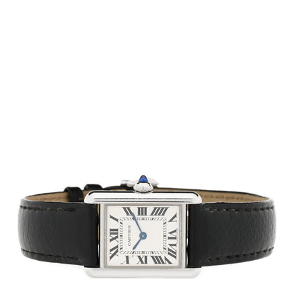Cartier Stainless Steel Calfskin 22mm Must de Cartier Tank Quartz Watch 2 of 5