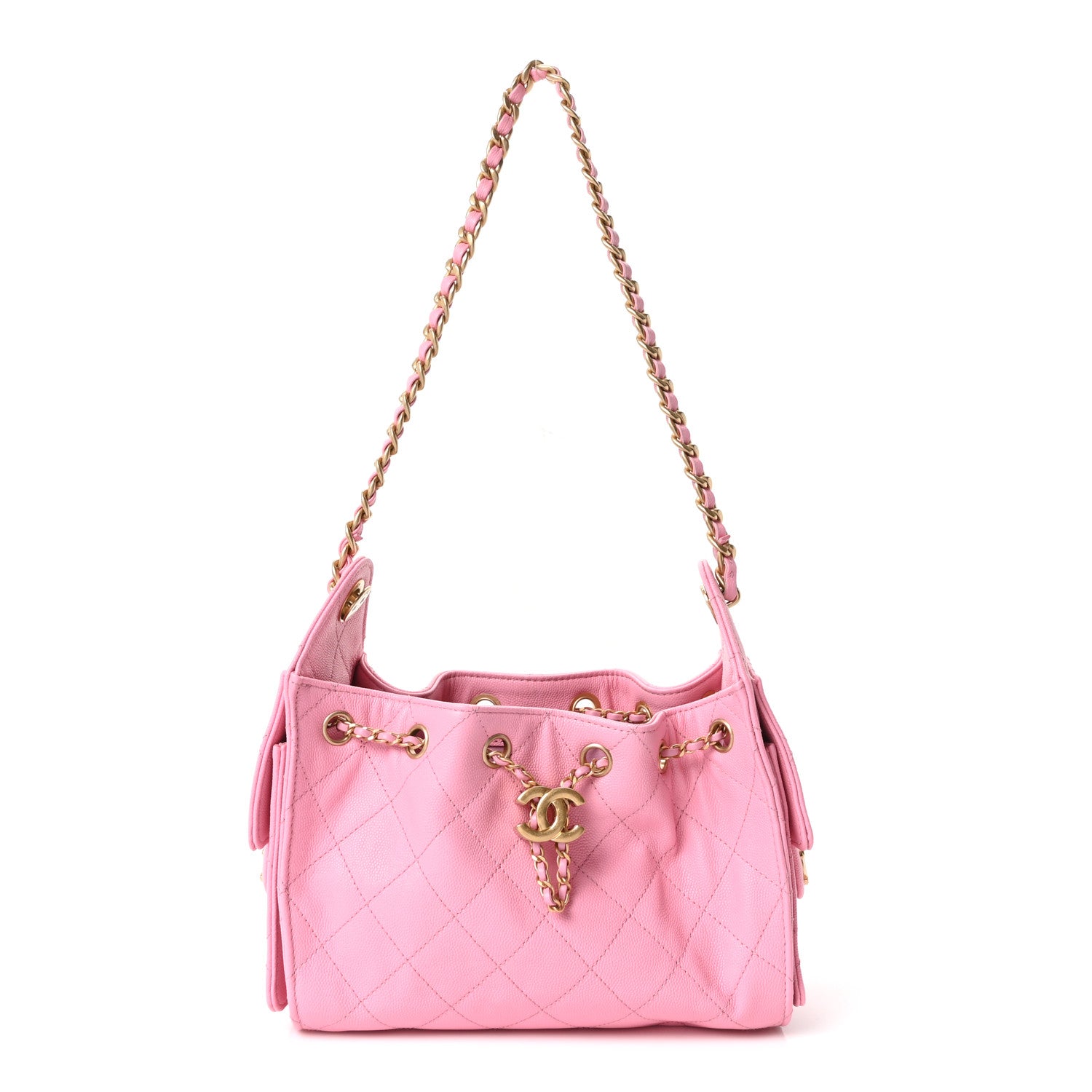 Chanel Caviar Quilted Mini Chanel 25 Handbag Pink 1 of 10