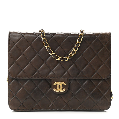 Chanel Lambskin Quilted Small Single Flap Brown 1 of 14
