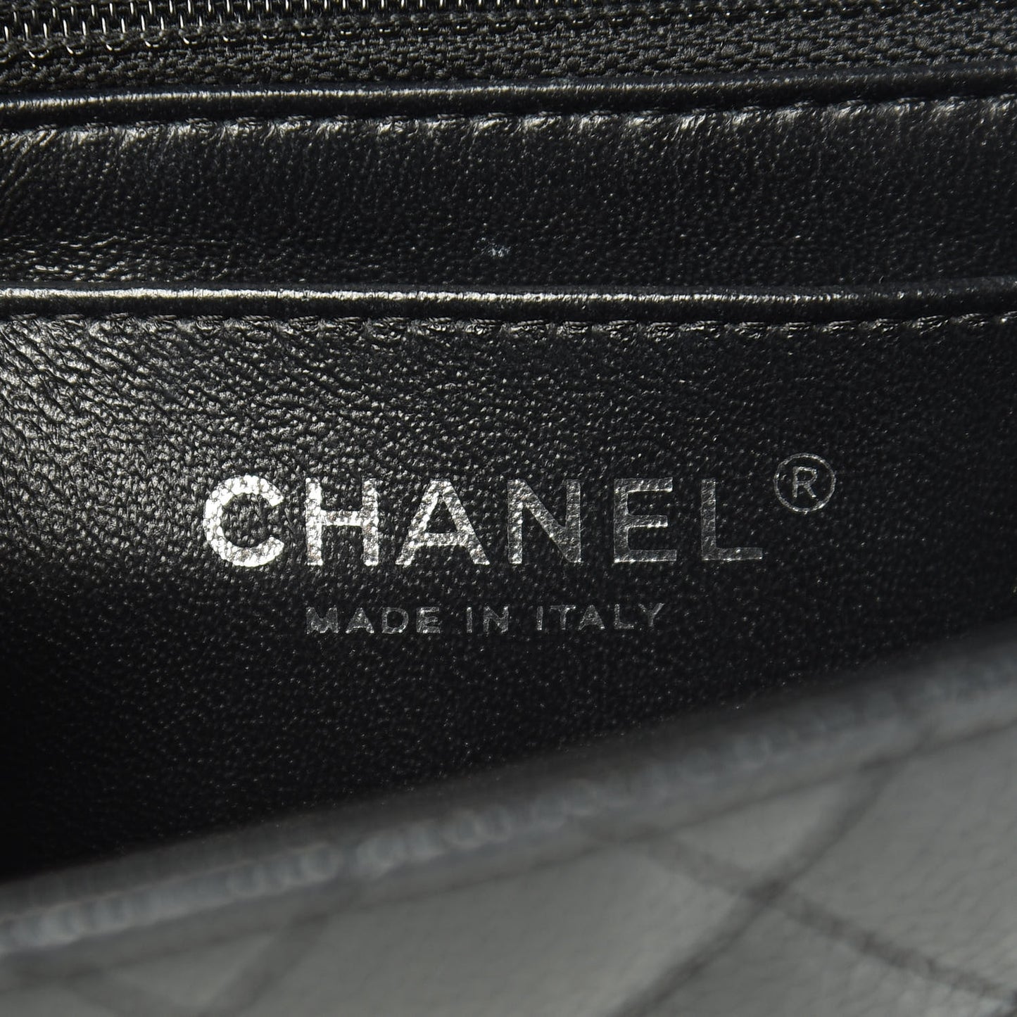 Pearly Caviar Quilted Mini Square Flap Black