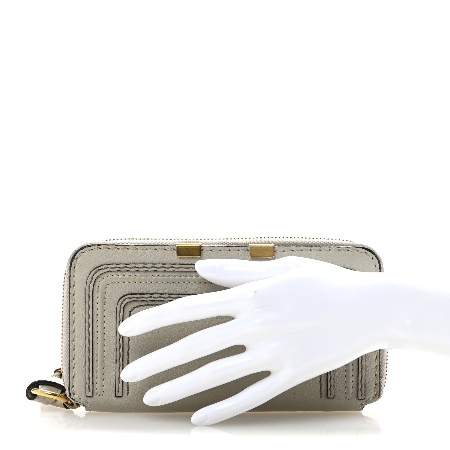 Chloe Calfskin Marcie Long Zip Around Wallet Dove 2 of 9