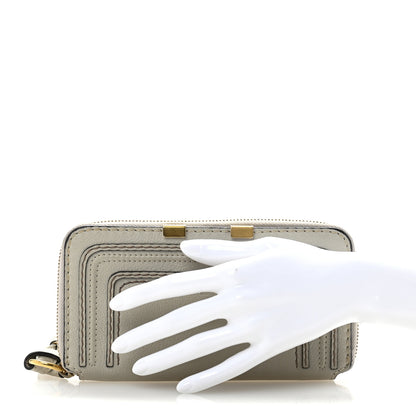 Chloe Calfskin Marcie Long Zip Around Wallet Dove 2 of 9
