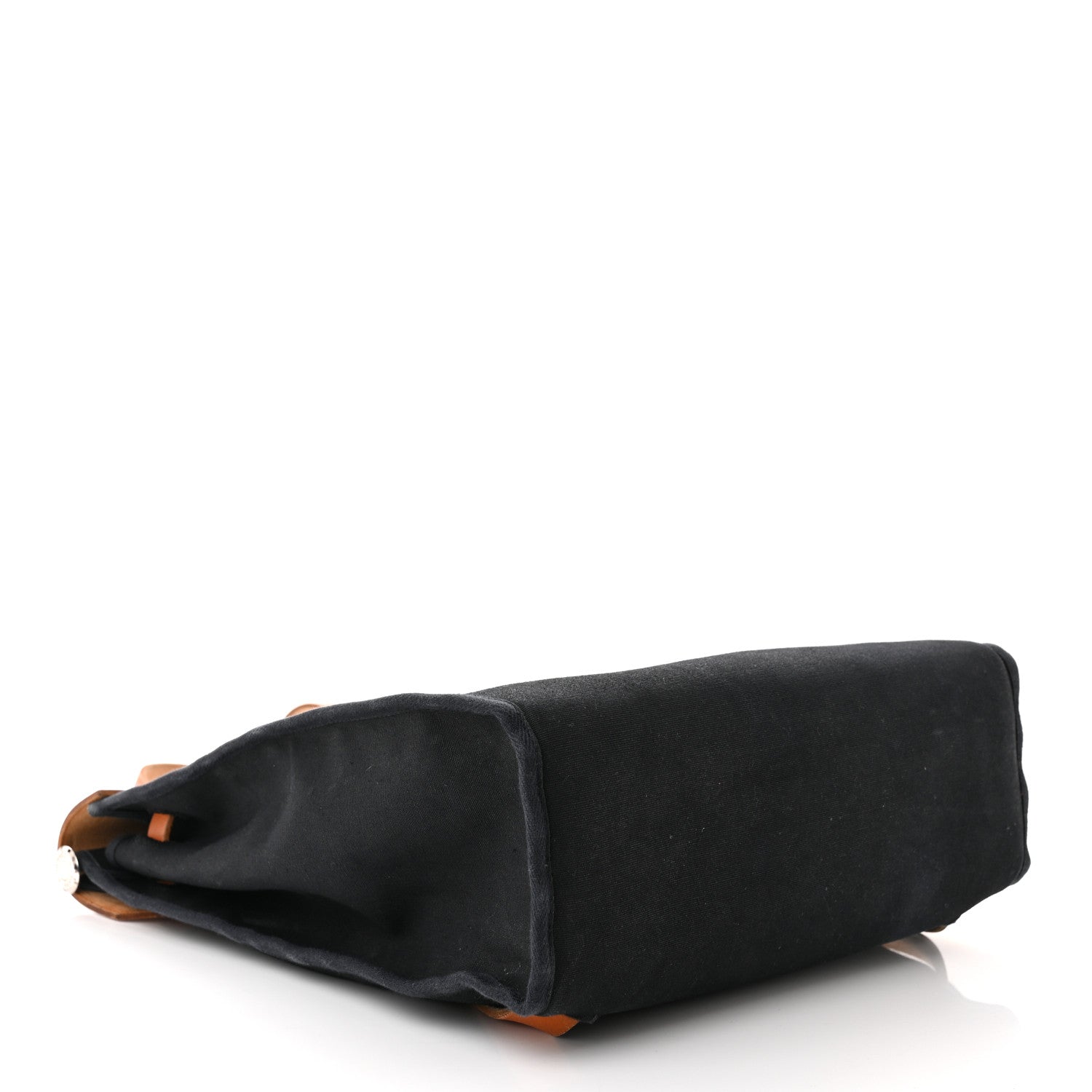 Hermes Toile Vache Calfskin Herbag 30 PM Backpack Black Natural 4 of 13