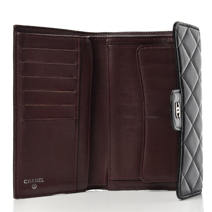 Chanel Lambskin Quilted Large Flap Wallet Black 5 of 7