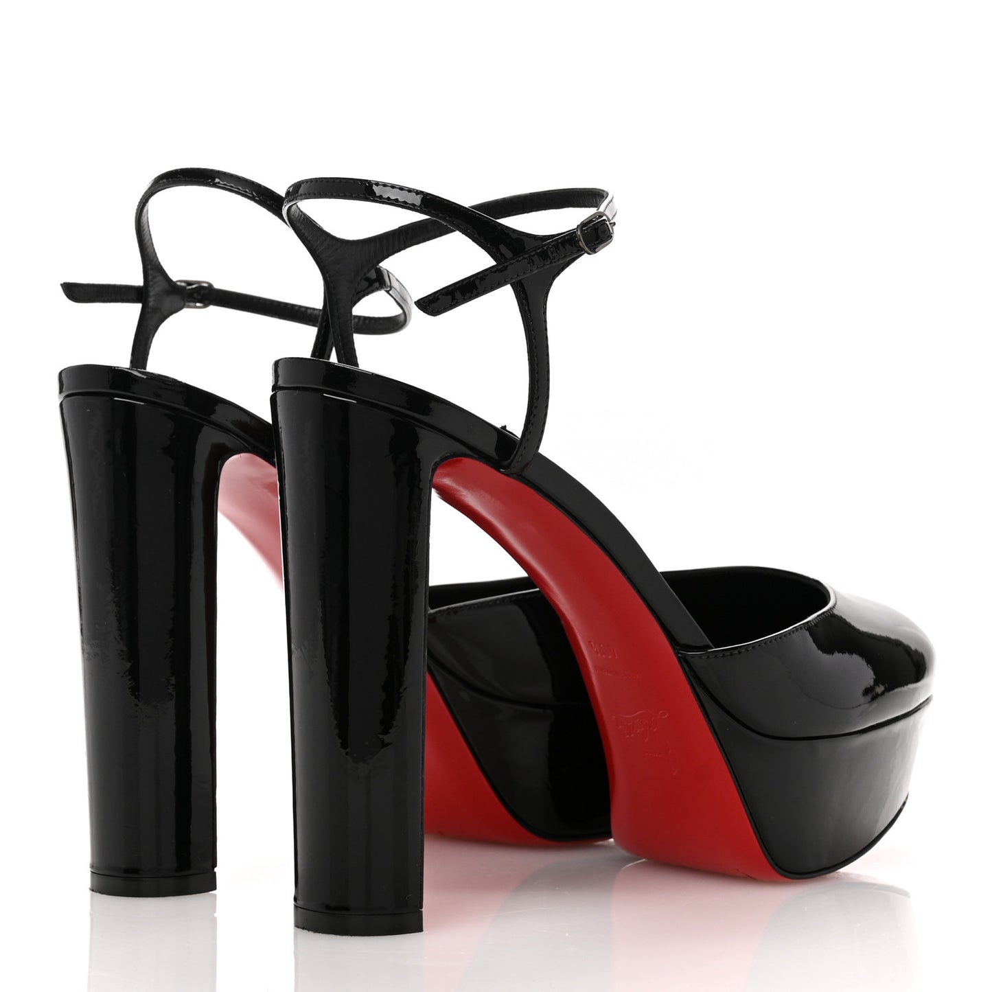 Patent Loo 130 Platform Sandals 40.5 Black