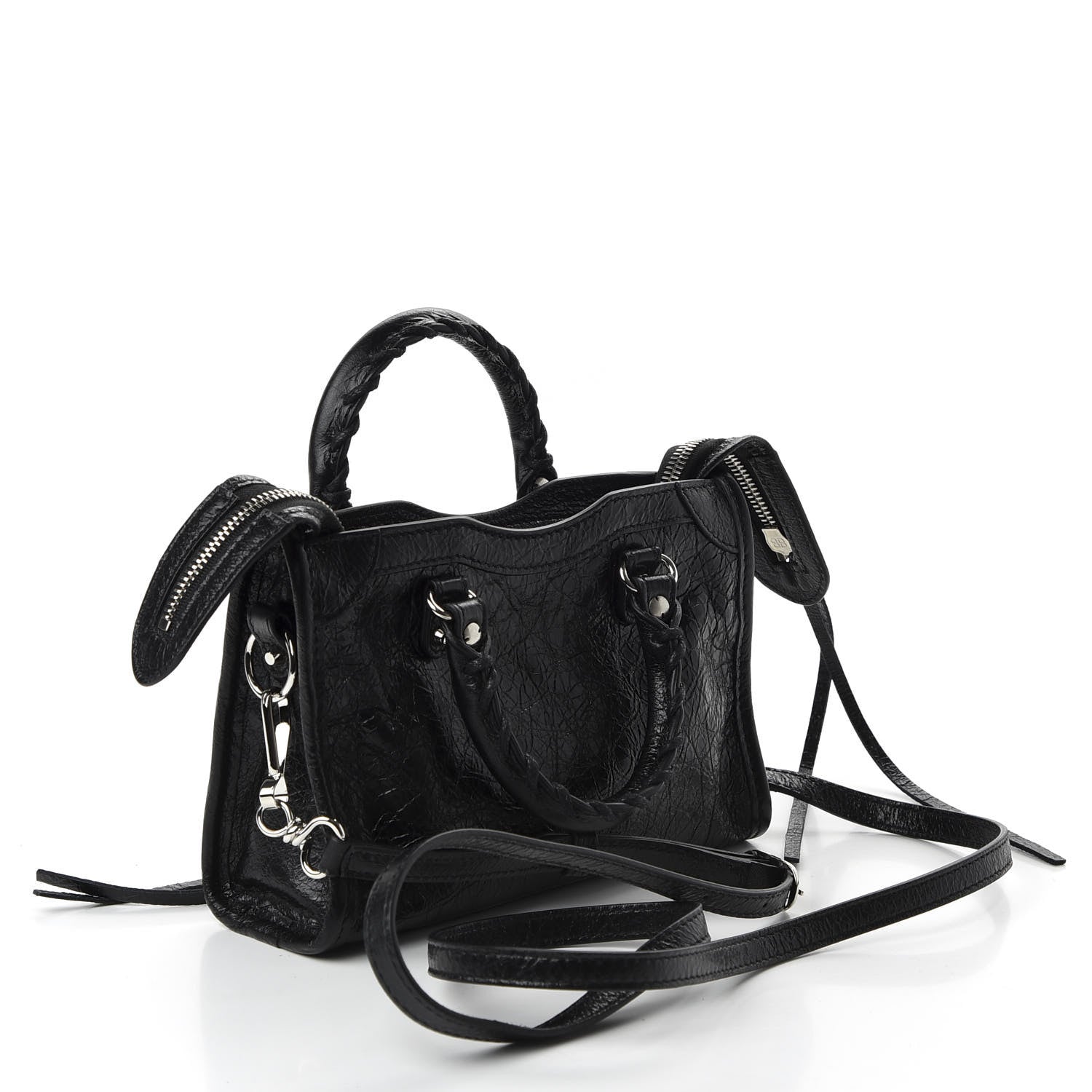 Balenciaga Agneau Classic Silver Hardware Nano City Black 4 of 10