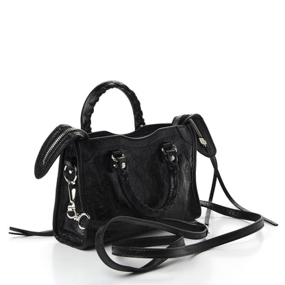 Balenciaga Agneau Classic Silver Hardware Nano City Black 4 of 10