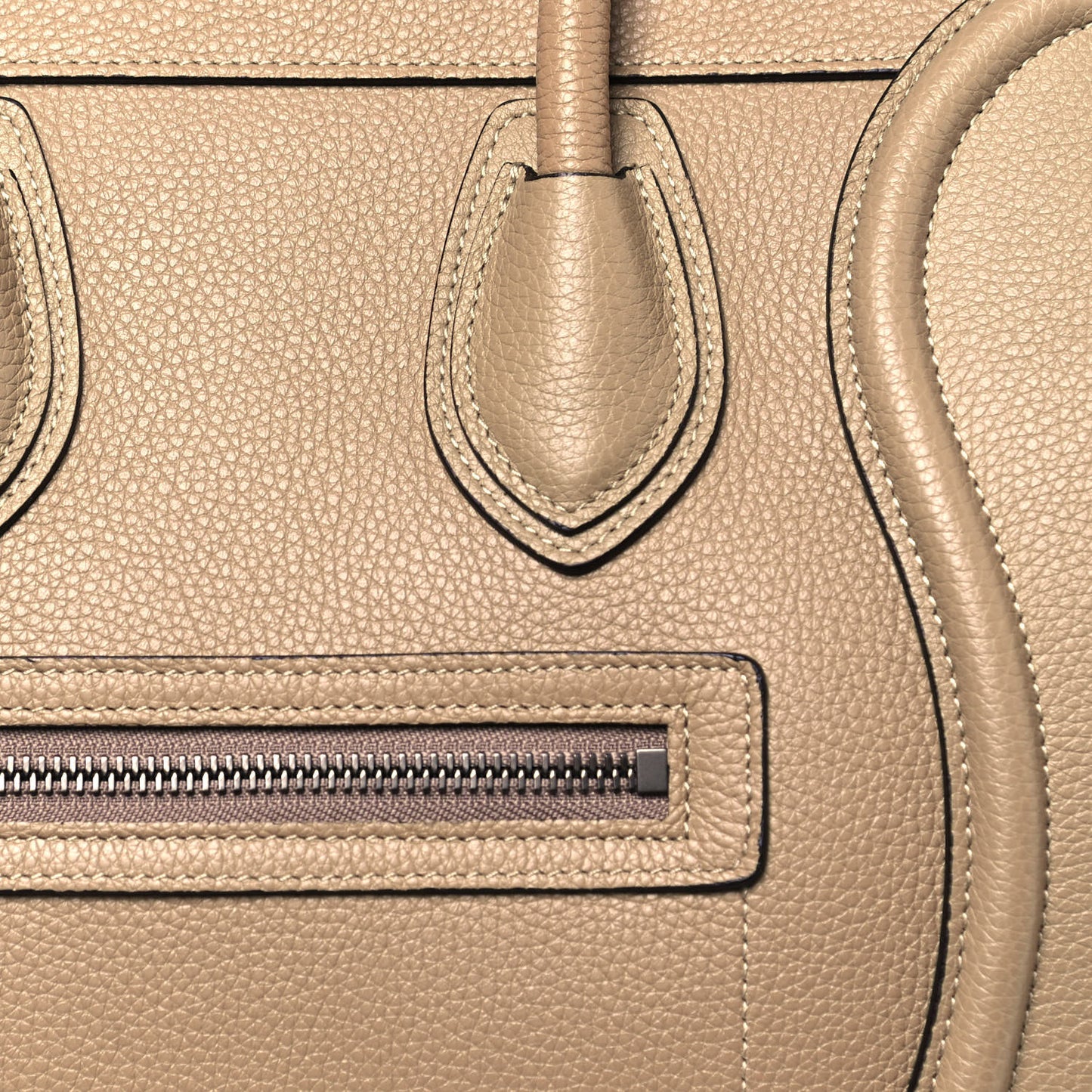 Drummed Calfskin Micro Luggage Dune