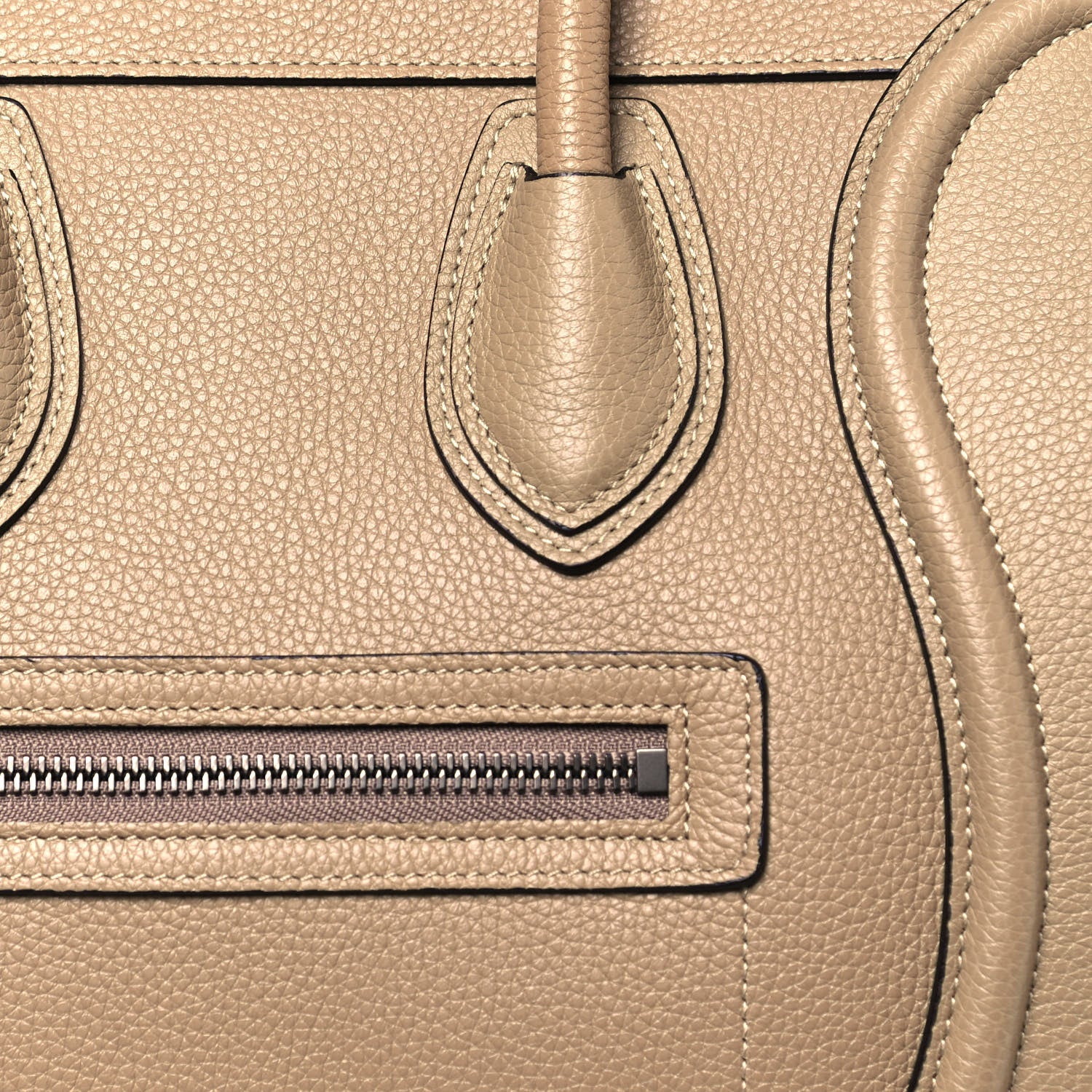 Celine Drummed Calfskin Micro Luggage Dune 11 of 14