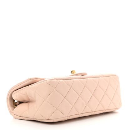 Chanel Lambskin Quilted Mini Pearl Crush Rectangular Flap Light Beige 3 of 9