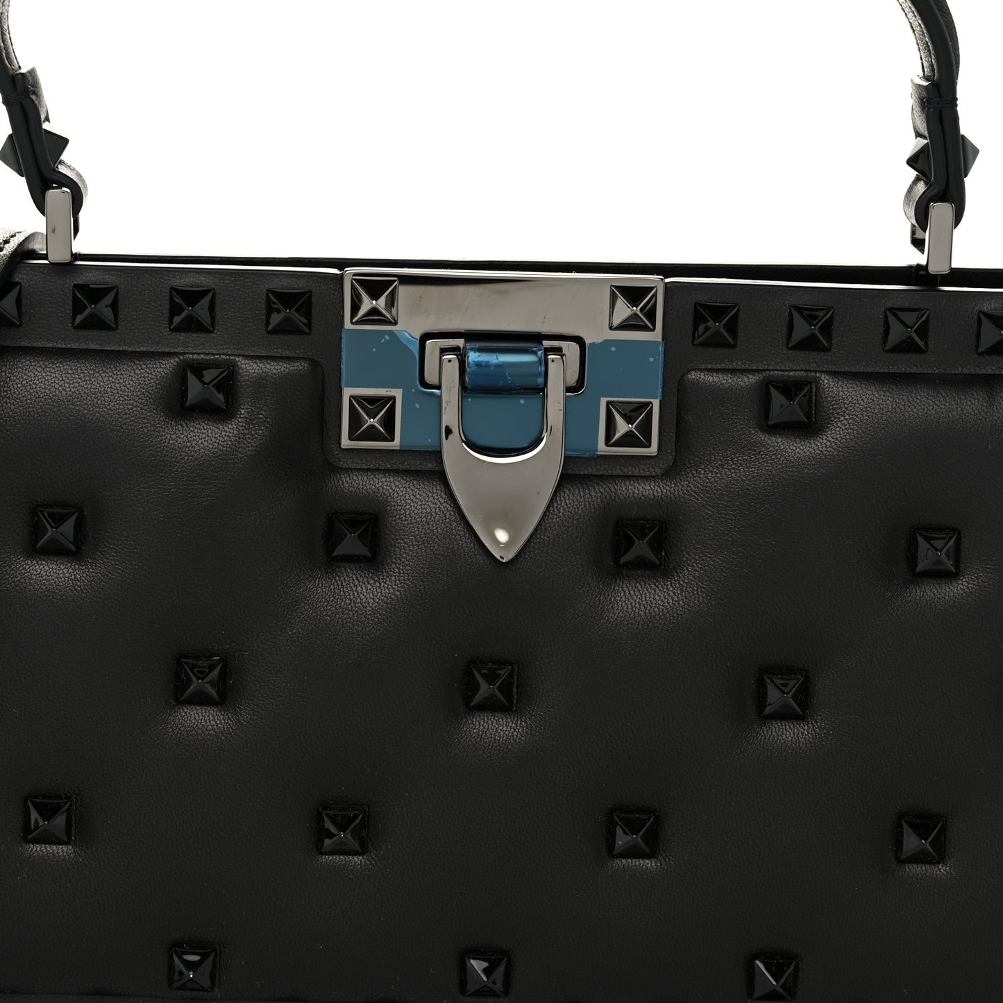 Rockstud Spike Shoulder Bag Black