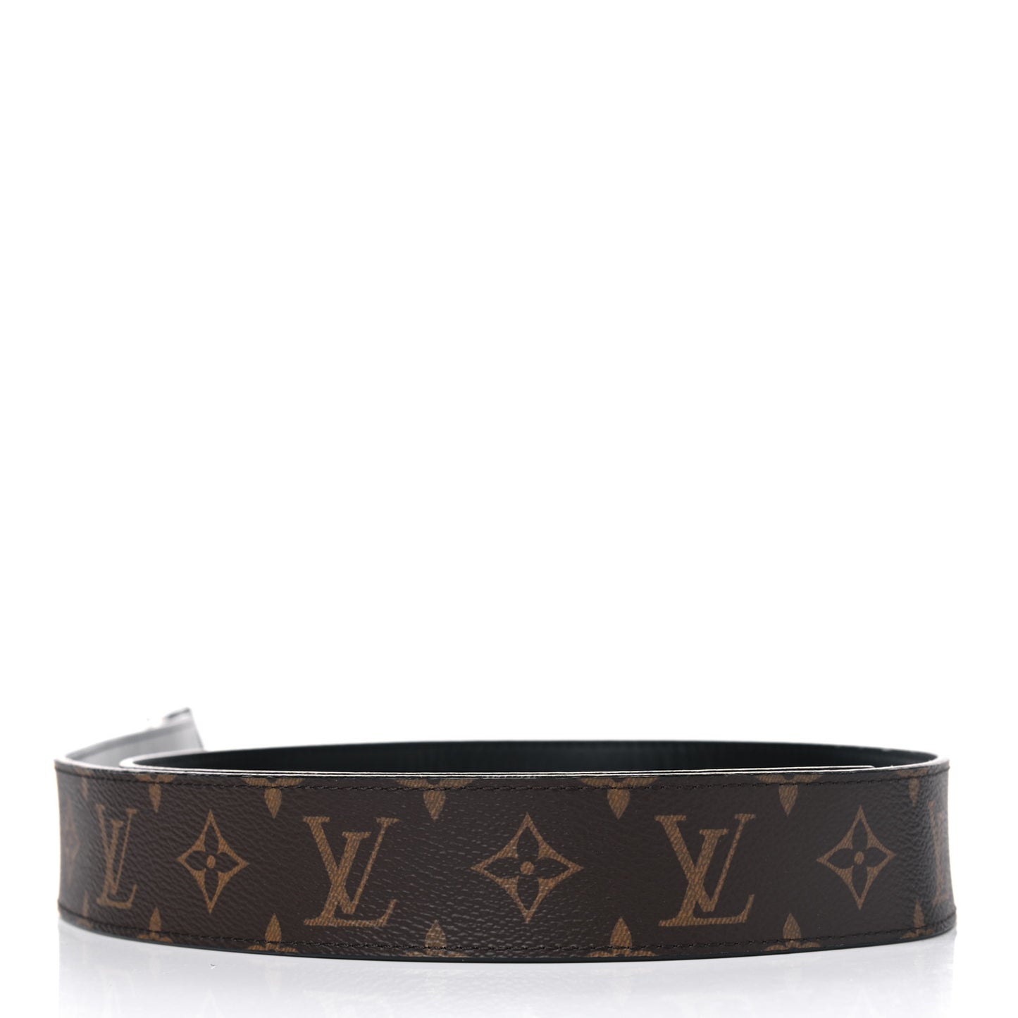 Calfskin Monogram 40mm LV Initiales Reversible Belt 105 42 Black