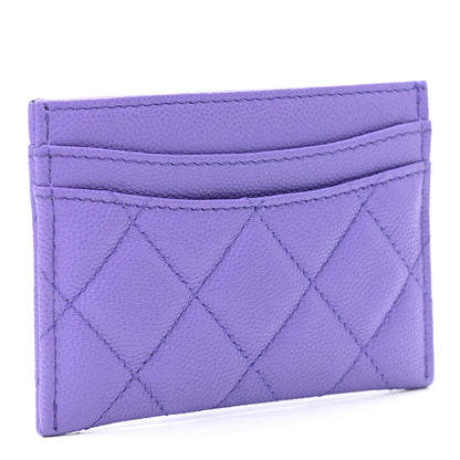 Chanel Caviar Quilted Card Holder Purple 3 of 8