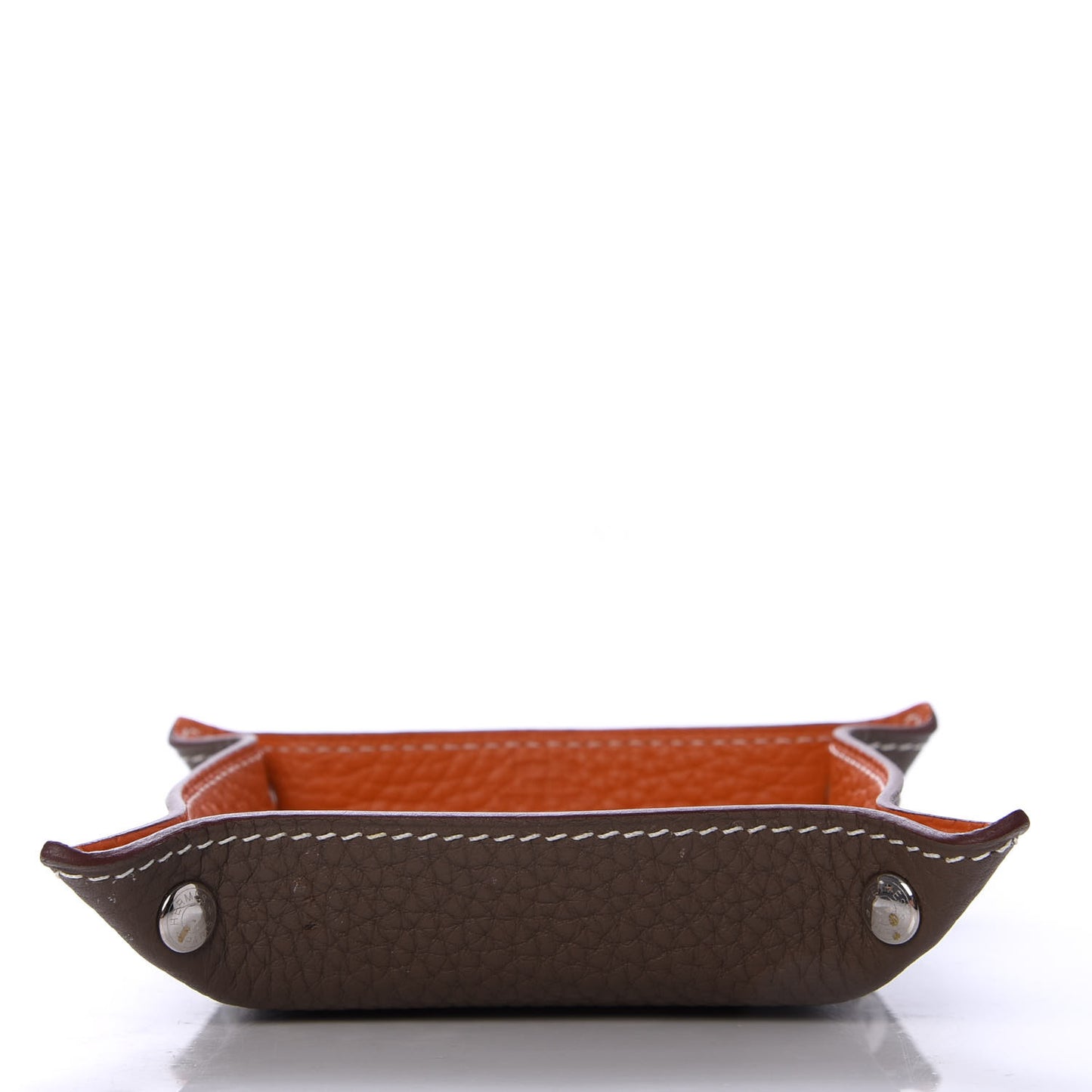 Taurillon Clemence Mises et Relances Change Tray Orange Etoupe