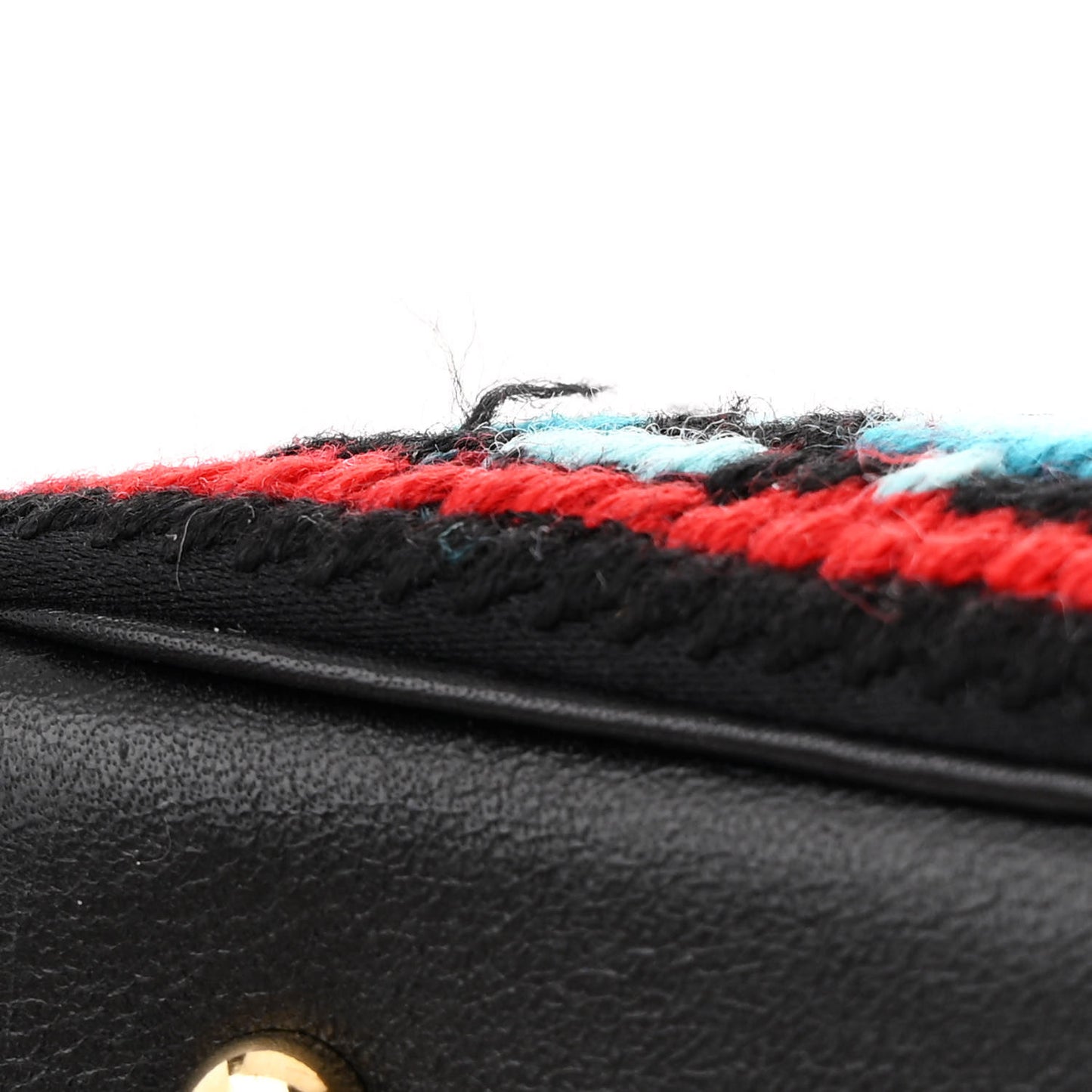 Needlepoint Precious Symbols Shoulder Bag Black