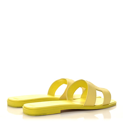 Hermes Epsom Oran Sandals 37 Jaune Curcuma 4 of 10