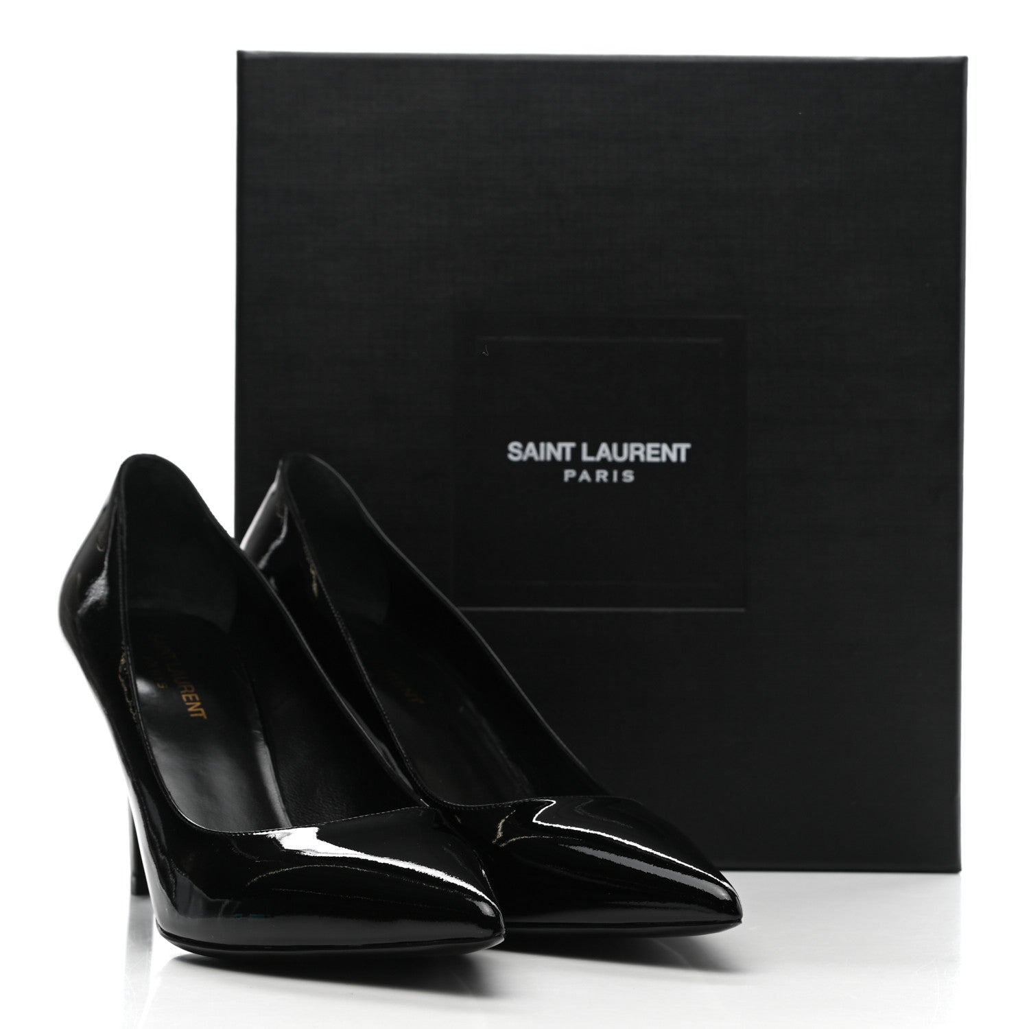Saint Laurent Patent Calfskin Anja 85 Pumps 40.5 Black 11 of 11