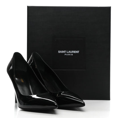 Saint Laurent Patent Calfskin Anja 85 Pumps 40.5 Black 11 of 11