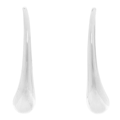 Tiffany Sterling Silver Elsa Peretti Teardrop Hoop Earrings 1 of 4