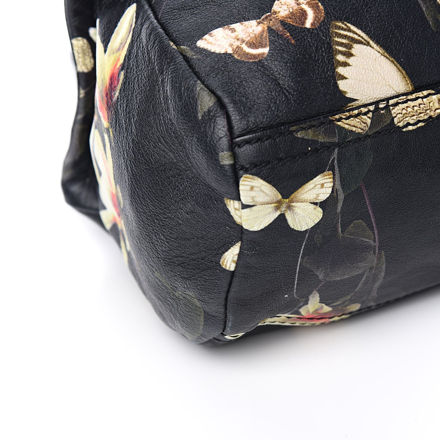 Givenchy Lambskin Magnolia and Moth Print Mini Pandora Black 8 of 10