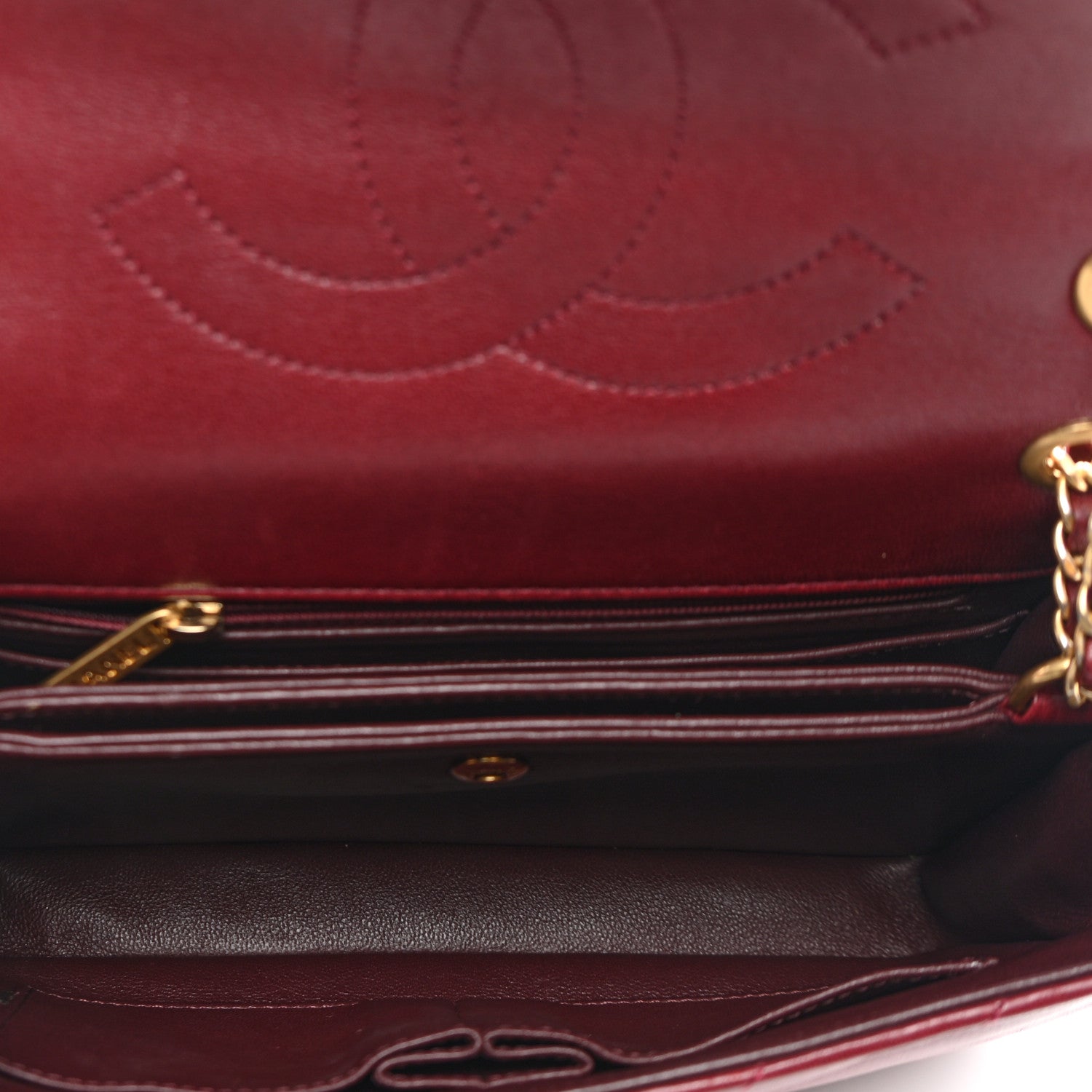 Chanel Lambskin Quilted Jumbo Coco Vintage Flap Burgundy 5 of 12