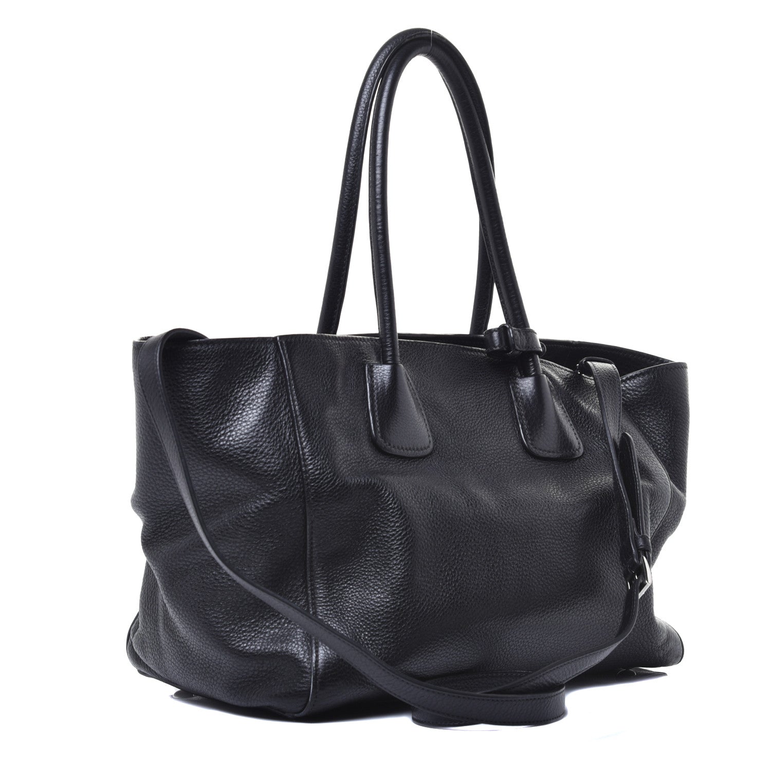 Prada Vitello Phenix Shopping Tote Black 3 of 10