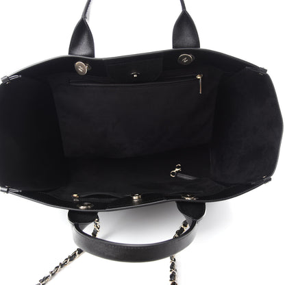 Chanel Caviar Medium Studded Deauville Tote Black 5 of 10