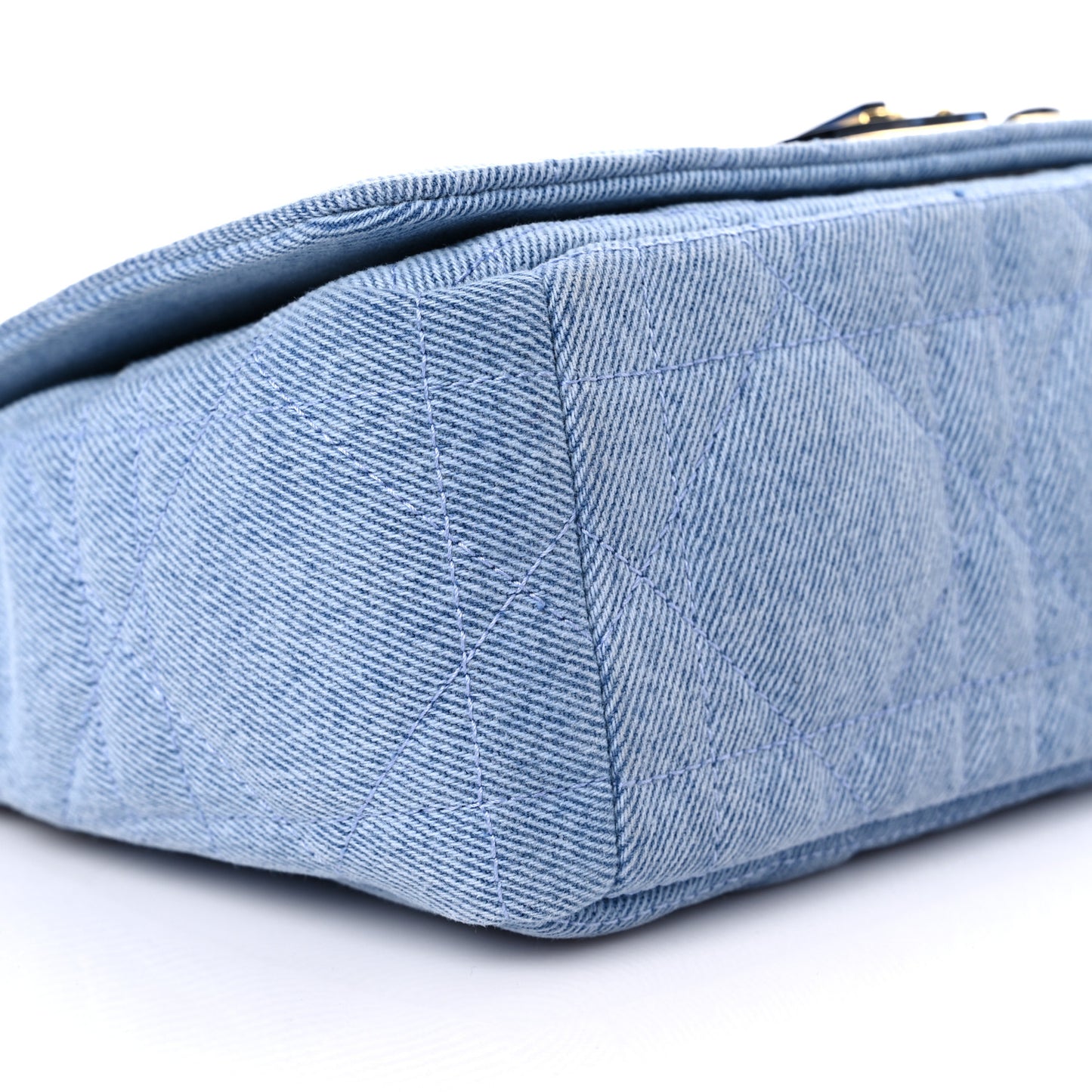 Denim Macrocannage Medium Caro Bag Blue