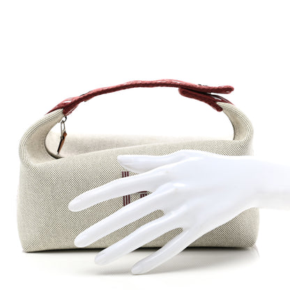 Hermes Canvas Small Bride-A-Brac Natural Rouge H 2 of 9