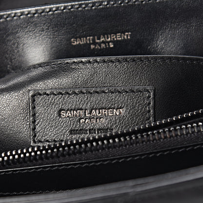 Saint Laurent Calfskin Y Quilted Monogram Small Loulou Chain Satchel Black 6 of 10