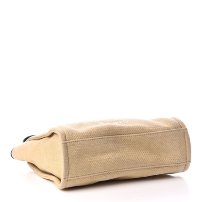 Chanel Canvas Mini Deauville Tote Beige Black 4 of 9