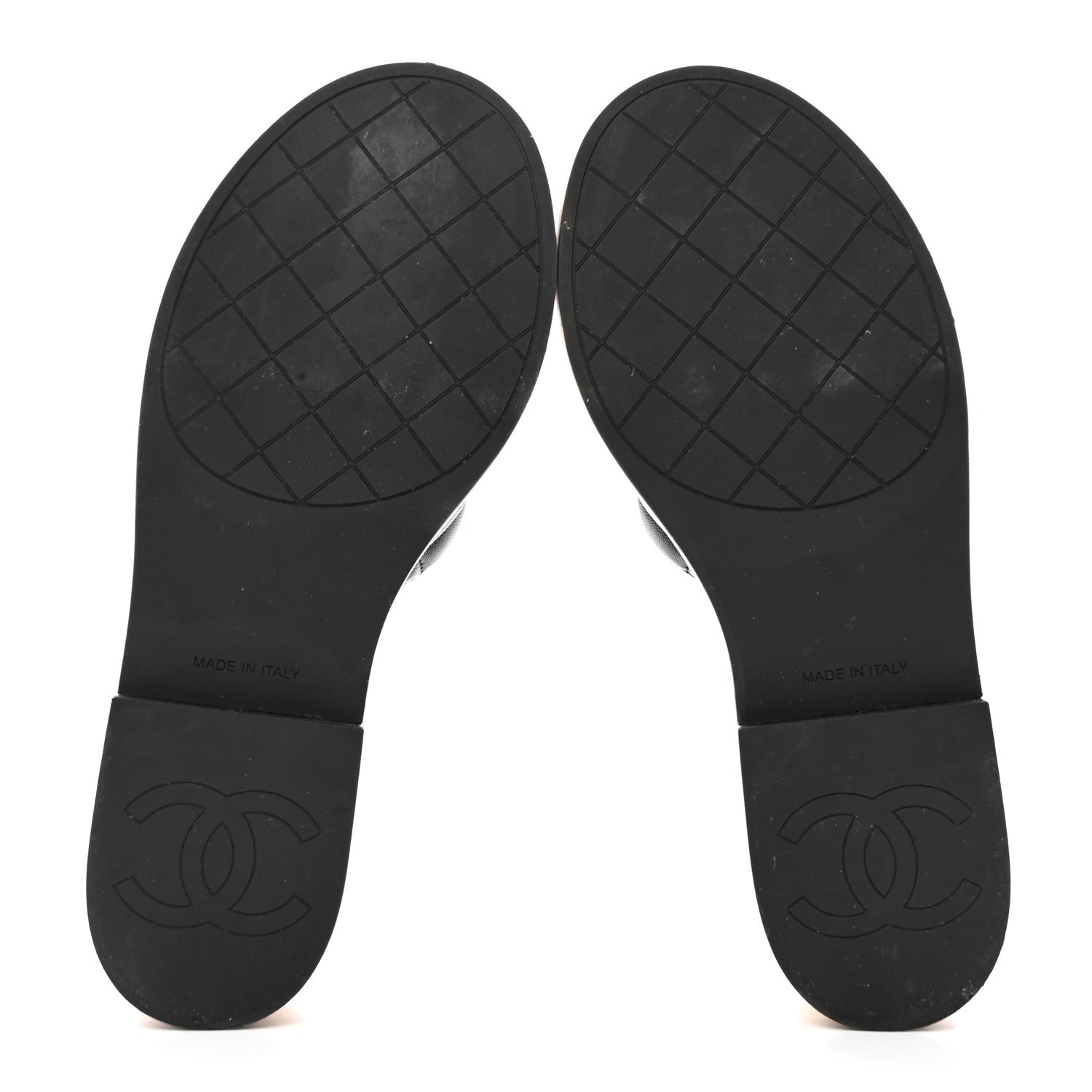 Chanel Lambskin Quilted CC Wedge Sandals 38 Black 5 of 10