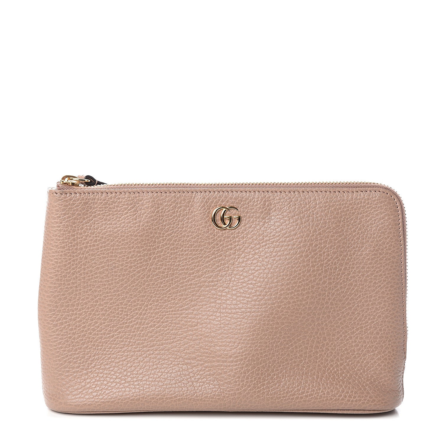 Gucci Calfskin GG Marmont Zip Pouch Porcelain Rose 1 of 6