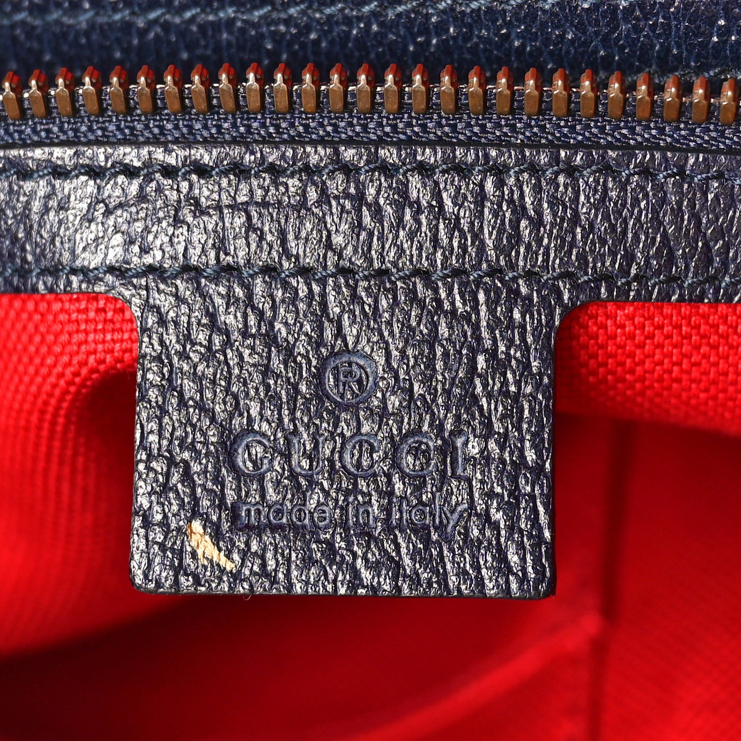Covered Wool GG Monogram Small Double Buckle Backpack Navy Red