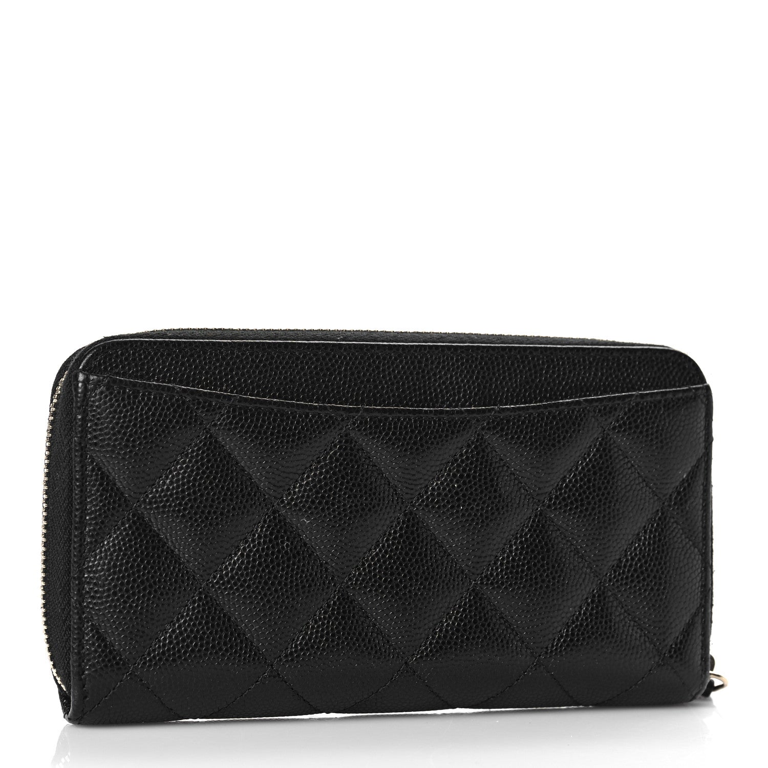 Chanel Caviar Quilted Medium Zip Around Wallet Black 3 of 13