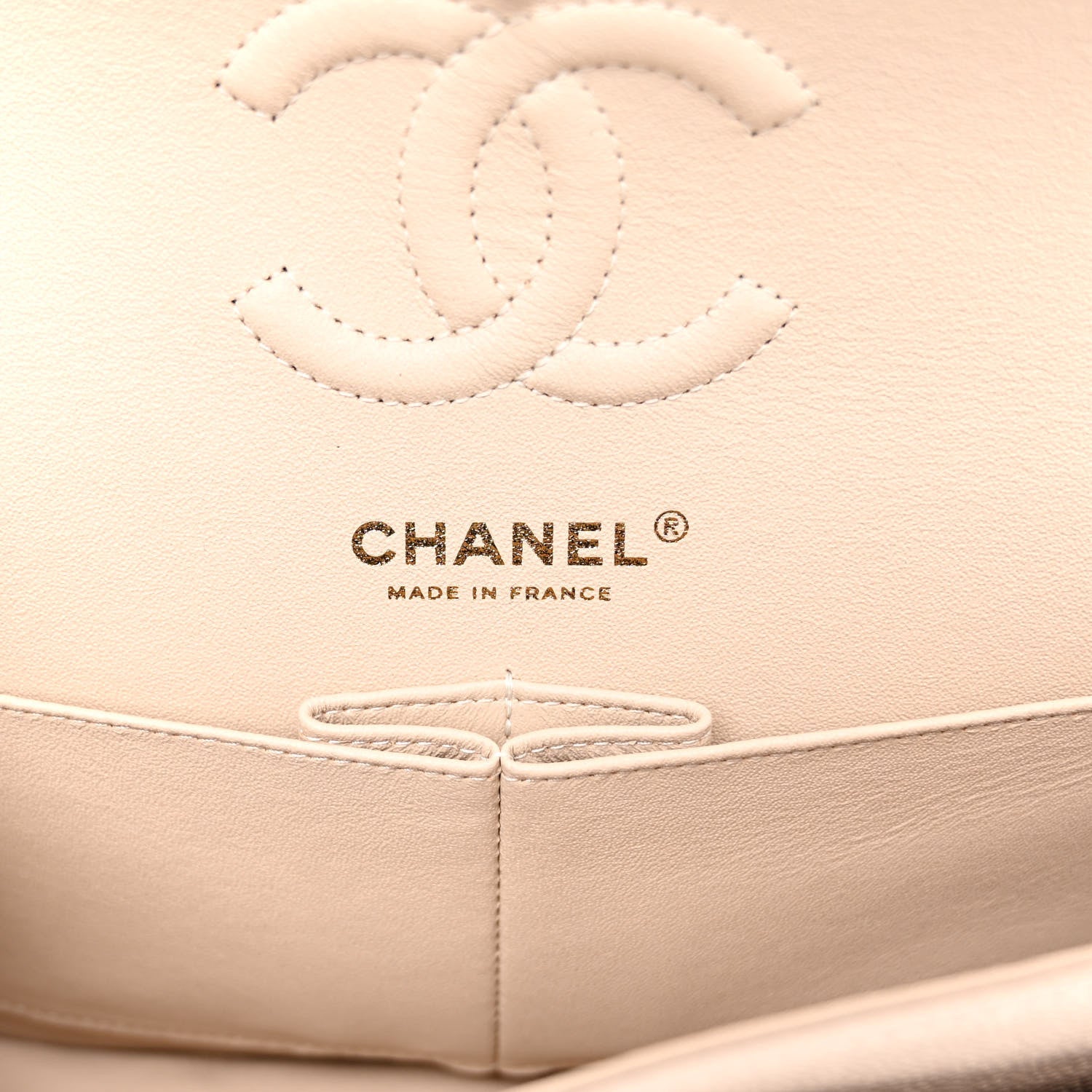 Chanel Caviar Chevron Quilted Small Double Flap Beige 7 of 11