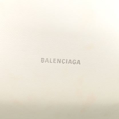 Balenciaga Shiny Box Calfskin Strass Hourglass Top Handle Bag XS White 6 of 10