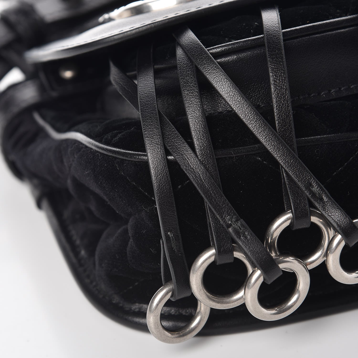 Prada Velluto Corsaire Antic Crossbody Bag Black 7 of 8