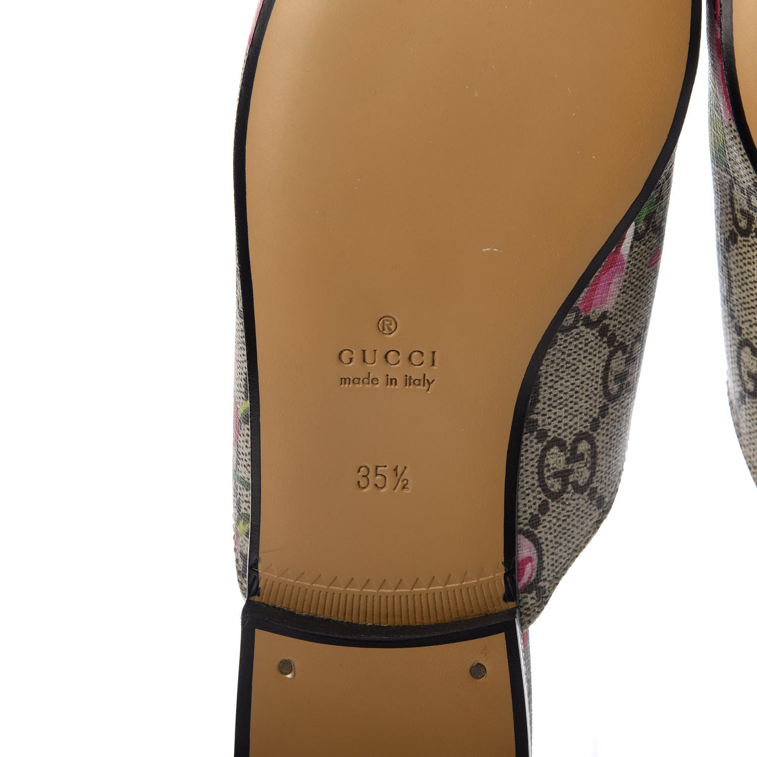 Gucci GG Supreme Monogram Blooms Womens Princetown Slippers 35.5 Beige Multicolor Dry Rose 7 of 10