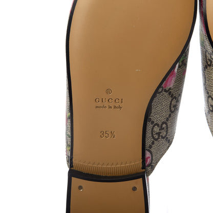 Gucci GG Supreme Monogram Blooms Womens Princetown Slippers 35.5 Beige Multicolor Dry Rose 7 of 10