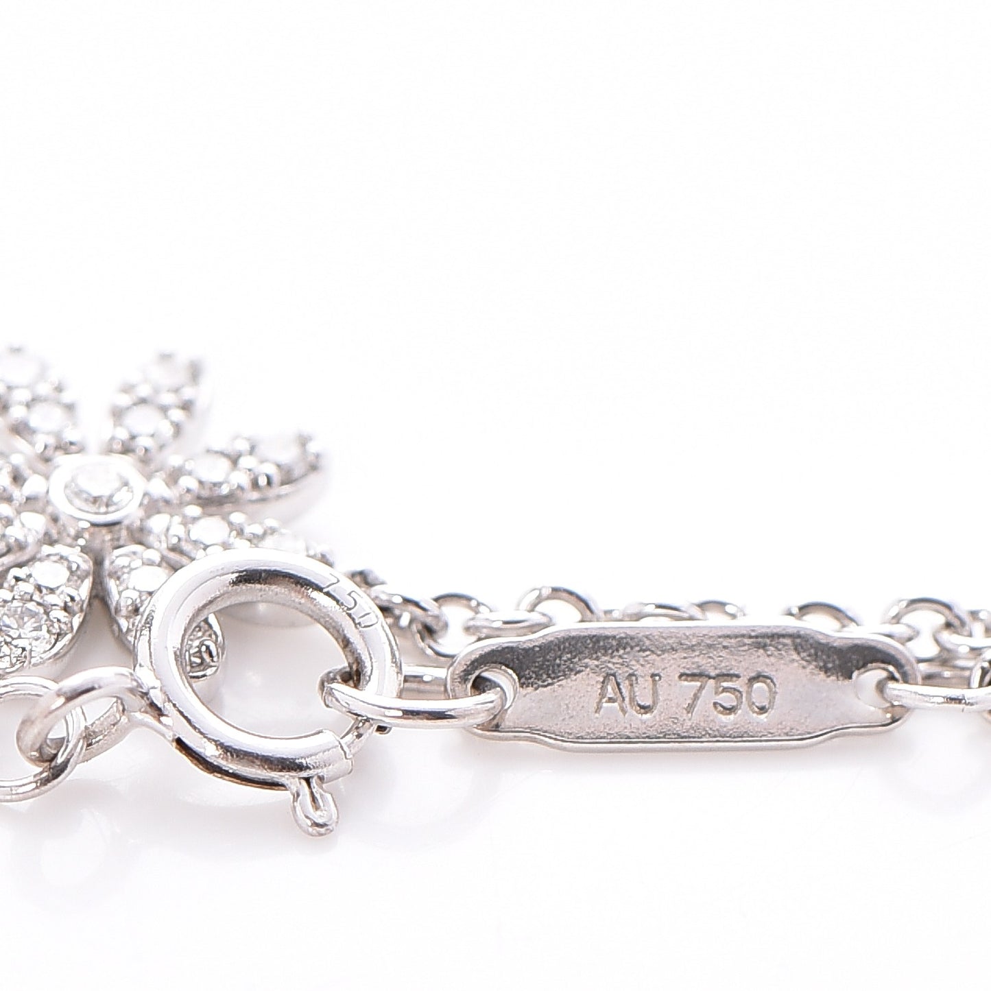 18K White Gold Diamond Enchant Garden Flower Bracelet