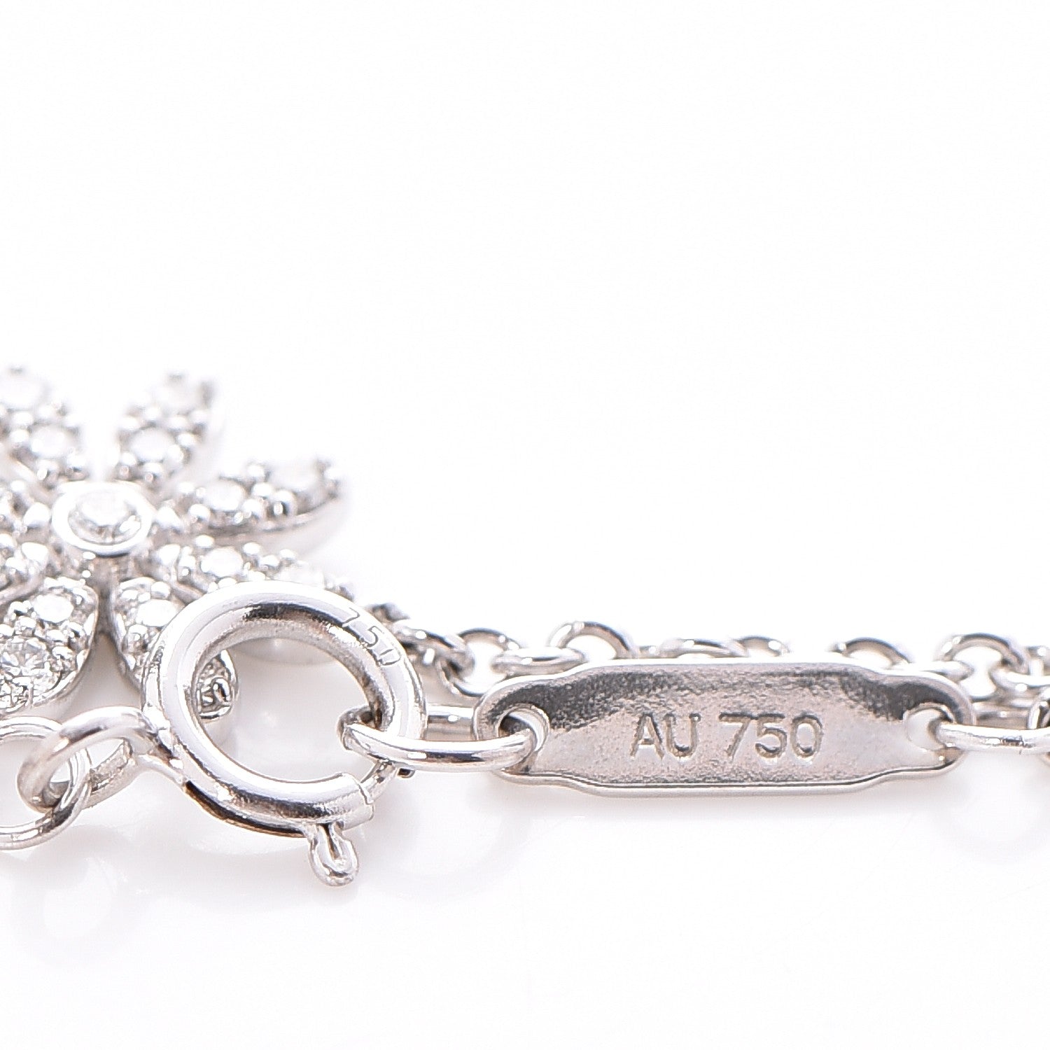 Tiffany 18K White Gold Diamond Enchant Garden Flower Bracelet 7 of 7