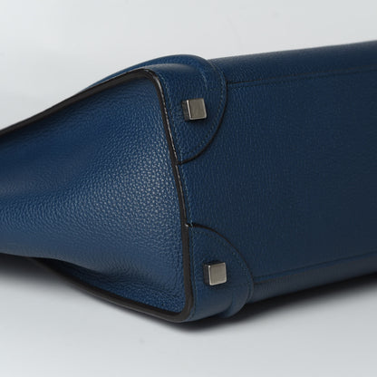 Celine Drummed Calfskin Micro Luggage Petrol 9 of 15
