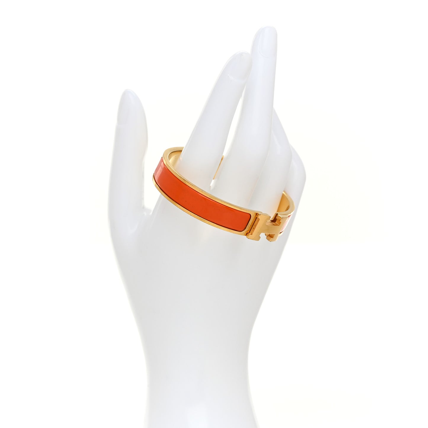 Enamel Narrow Clic Clac H Bracelet GM Orange