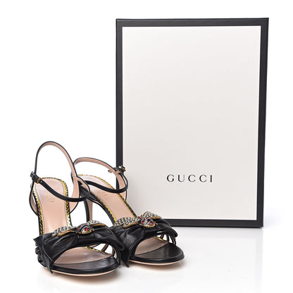 Gucci Nappa Queen Margaret Mid Heel Sandals 38.5 Black 9 of 9