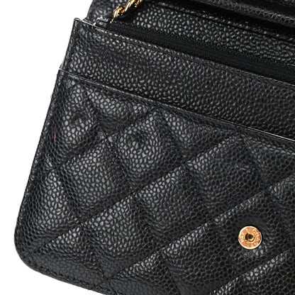 Chanel Caviar Quilted Wallet On Chain WOC Black 6 of 6