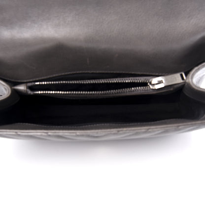 Saint Laurent Sheepskin Matelasse Chevron Monogram Medium College Bag Light Coal 4 of 8