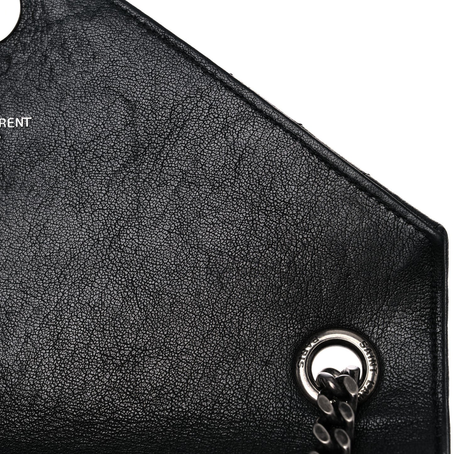 Sheepskin Tri-Quilt Monogram Medium College Bag Black