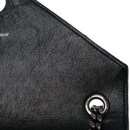 Saint Laurent Sheepskin Tri-Quilt Monogram Medium College Bag Black 12 of 16