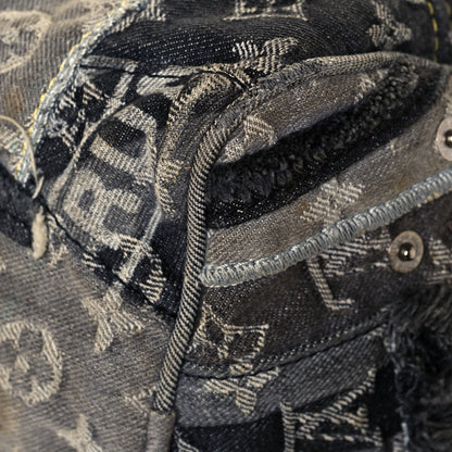Louis Vuitton Denim Patchwork Speedy 30 Blue 8 of 14